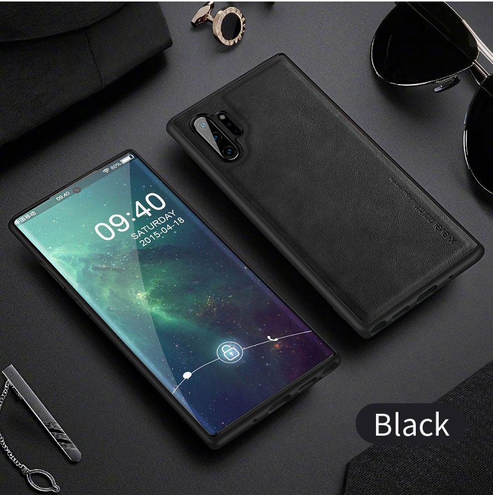 Ốp lưng X-Level cho Samsung Galaxy Note 10 Plus vân da, cao cấp