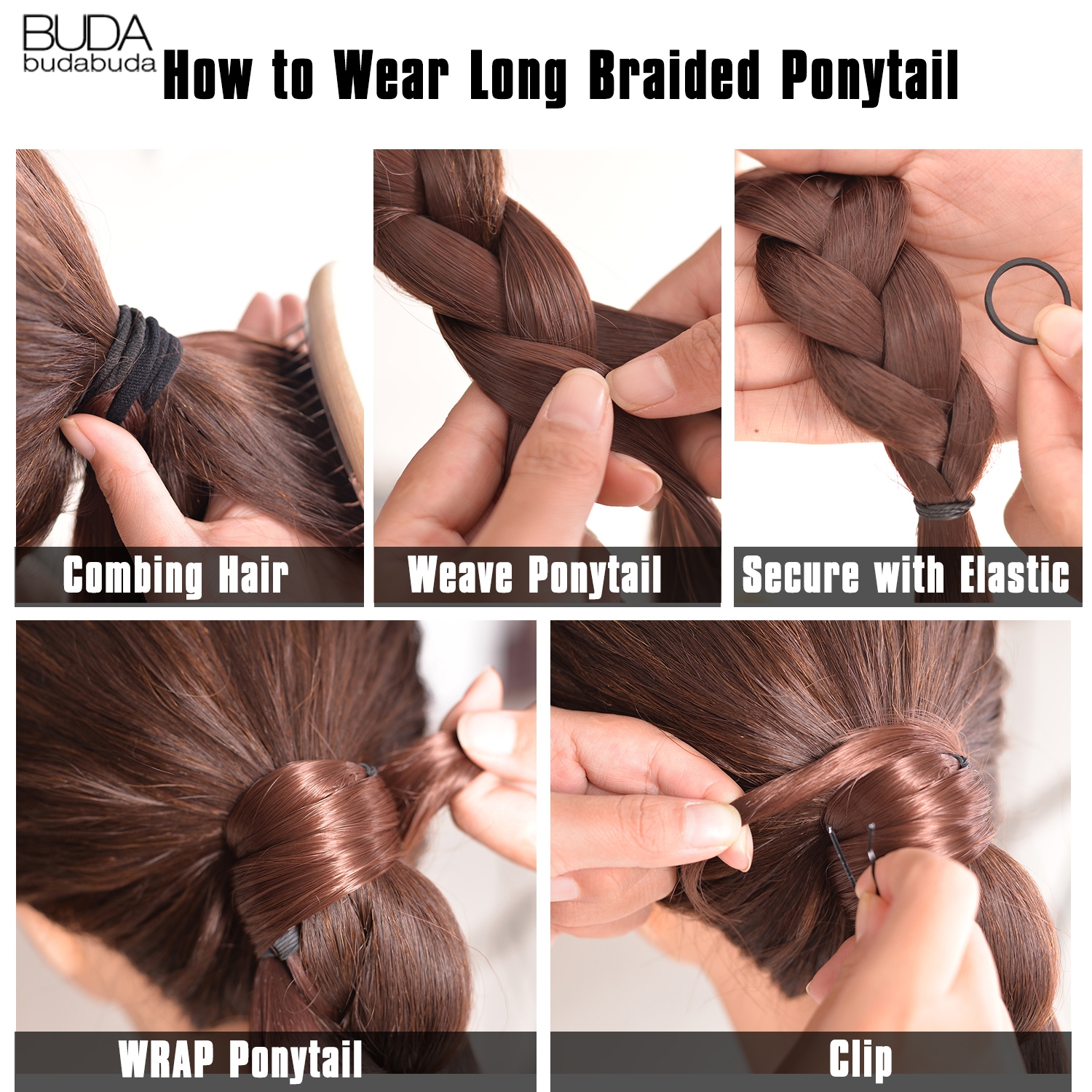 CW】 Synthetic Braided Ponytail Extensions Boxing Braids Wrap Around Chignon With Elastic Band Hair 34 quot; Brown High Temperature | Lazada.vn Cw】 Synthetic Braided Ponytail Extensions Boxing Braids Wrap Around Chignon With Elastic Band Hair 34 Quot; Brown High Temperature | Lazada.Vn