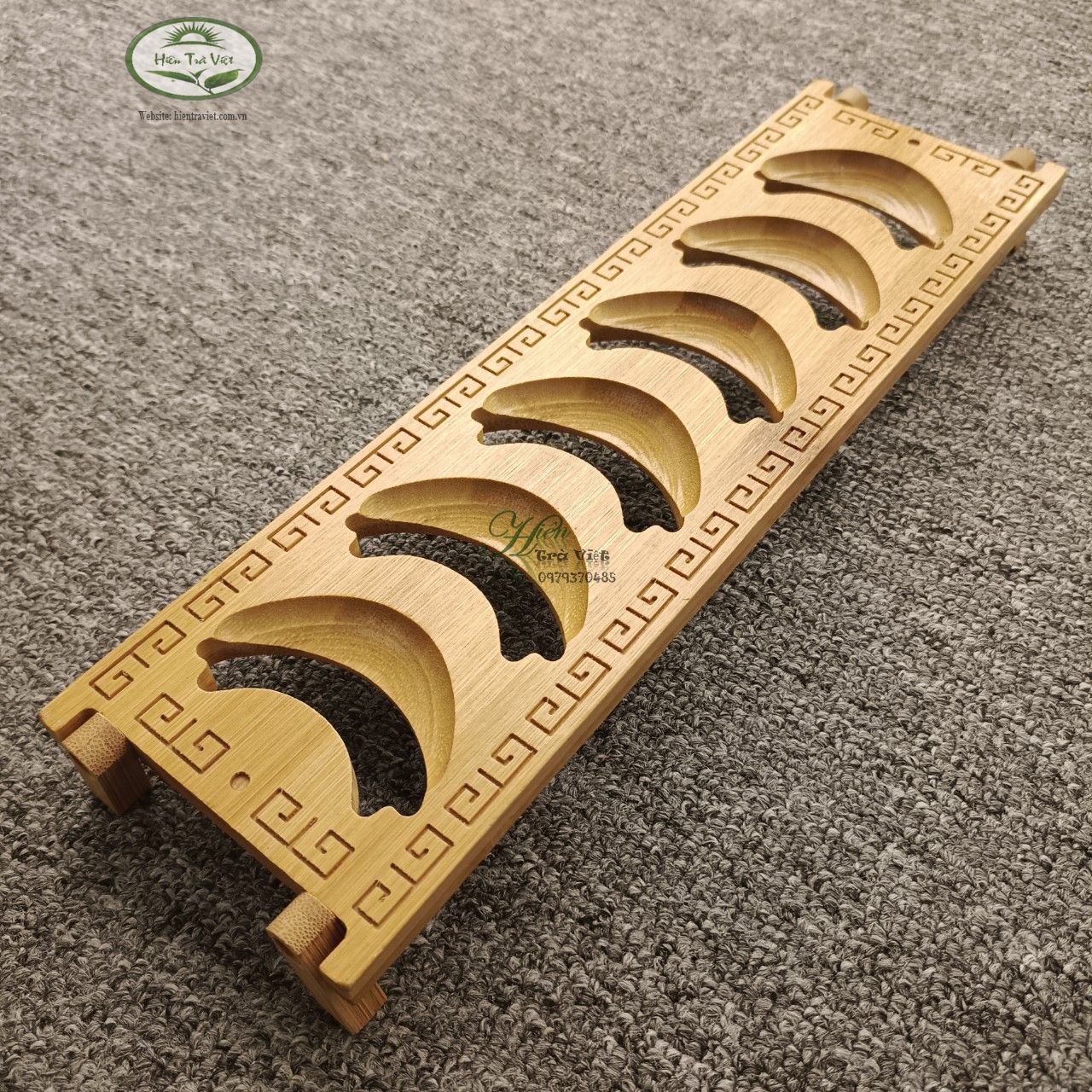Gác chén trà gỗ - gác chén trà tre 3 kiểu dáng