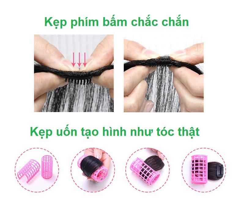 Tóc mái thưa làm từ tóc thật 100%, màu [nâu đỏ 2/33]