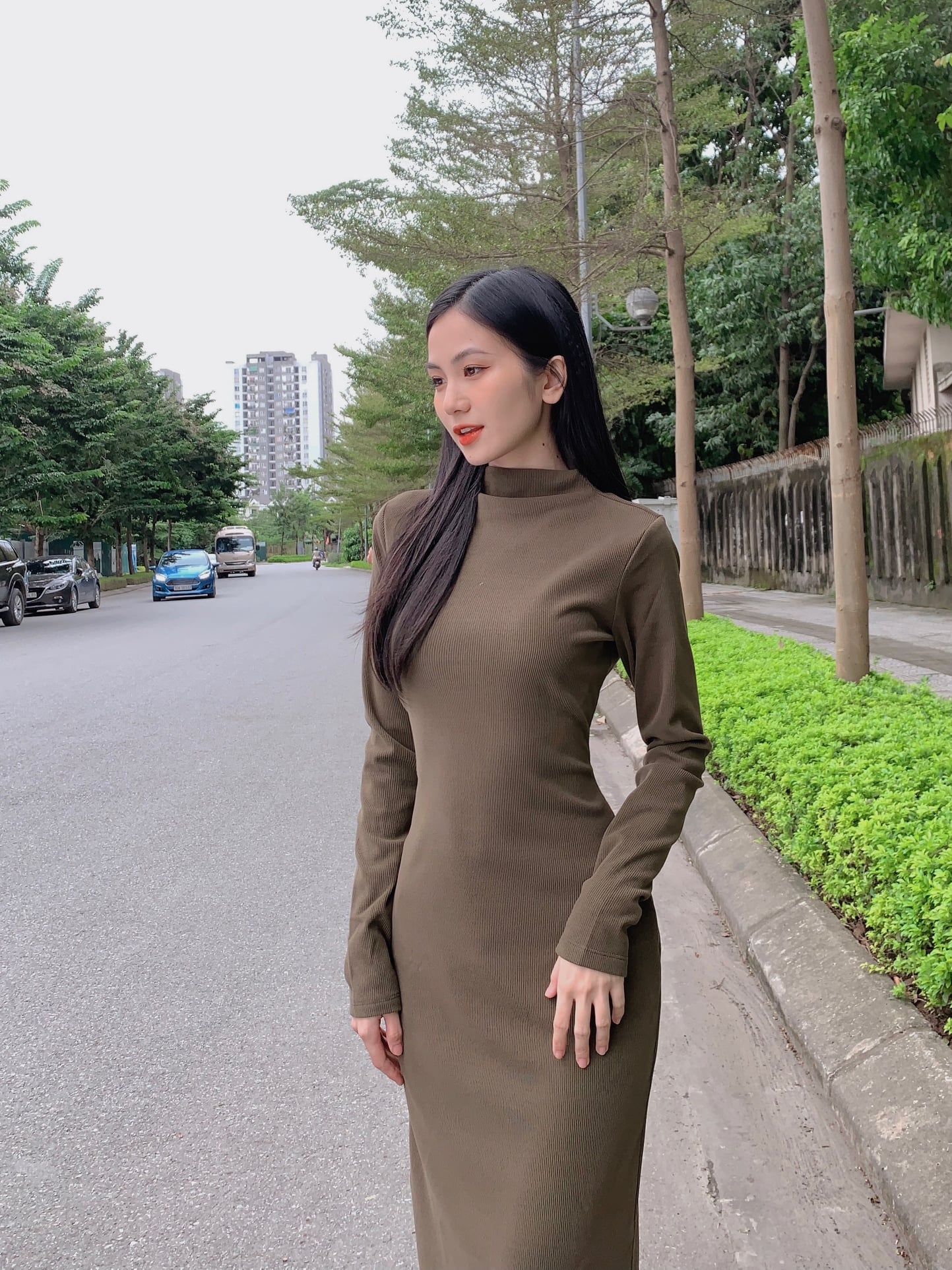 Váy Len Body Minz Store Mã 1024, Thiết Kế Cổ 3 Phân Phong Cách Hàn Quốc |  Shopee Việt Nam