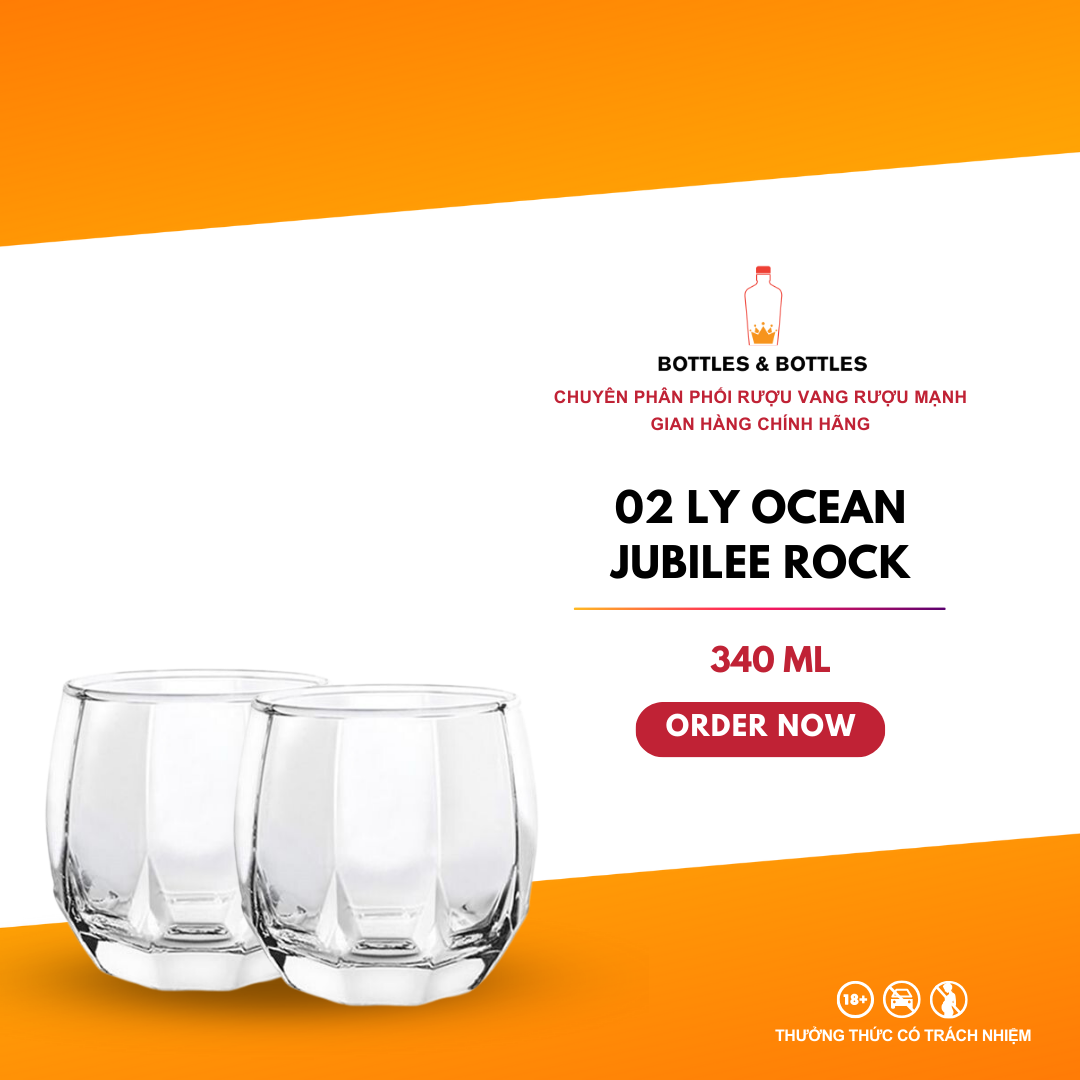 Ocean Jubilee Rock Glass Cup 340ml