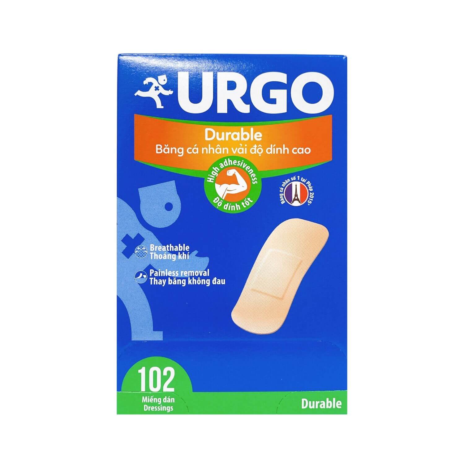Băng cá nhân Urgo Durable 1 hộp