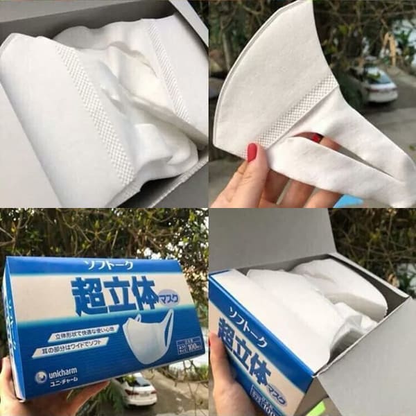 [HÀNG NỘI ĐỊA NHẬT] Khẩu Trang 3D Unicharm Mark cao cấp Nhật Bản 100 chiếc