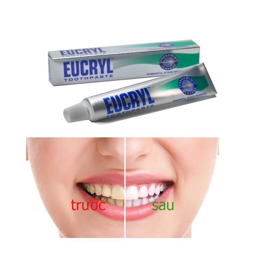 Combo 2 hộp Kem đánh răng Eucryl làm trắng răng hết hôi miệng