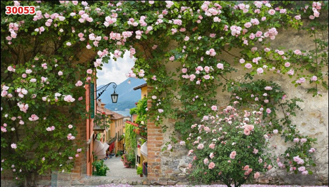 Tranh 3D dán quán cà phê trà sữa