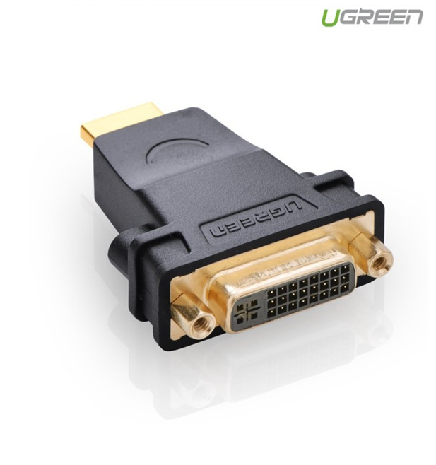 Đầu rắc chuyển đổi HDMI sang  DVI-I Ugreen 20123 (chuyển được 2 chiều)