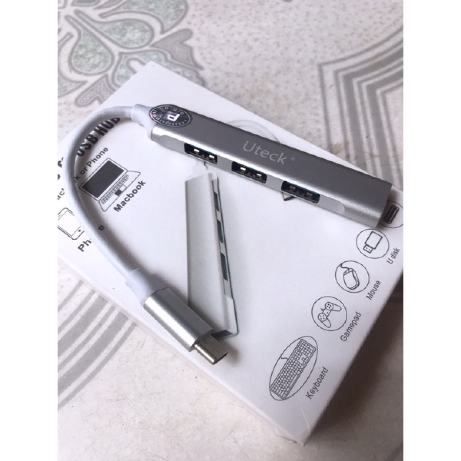 [Mã ELHA9 giảm 15% đơn 50K] Cáp chuyển tin hiệu Type C sang 4 cổng Usb 3.0 - Hup chia cổng type C