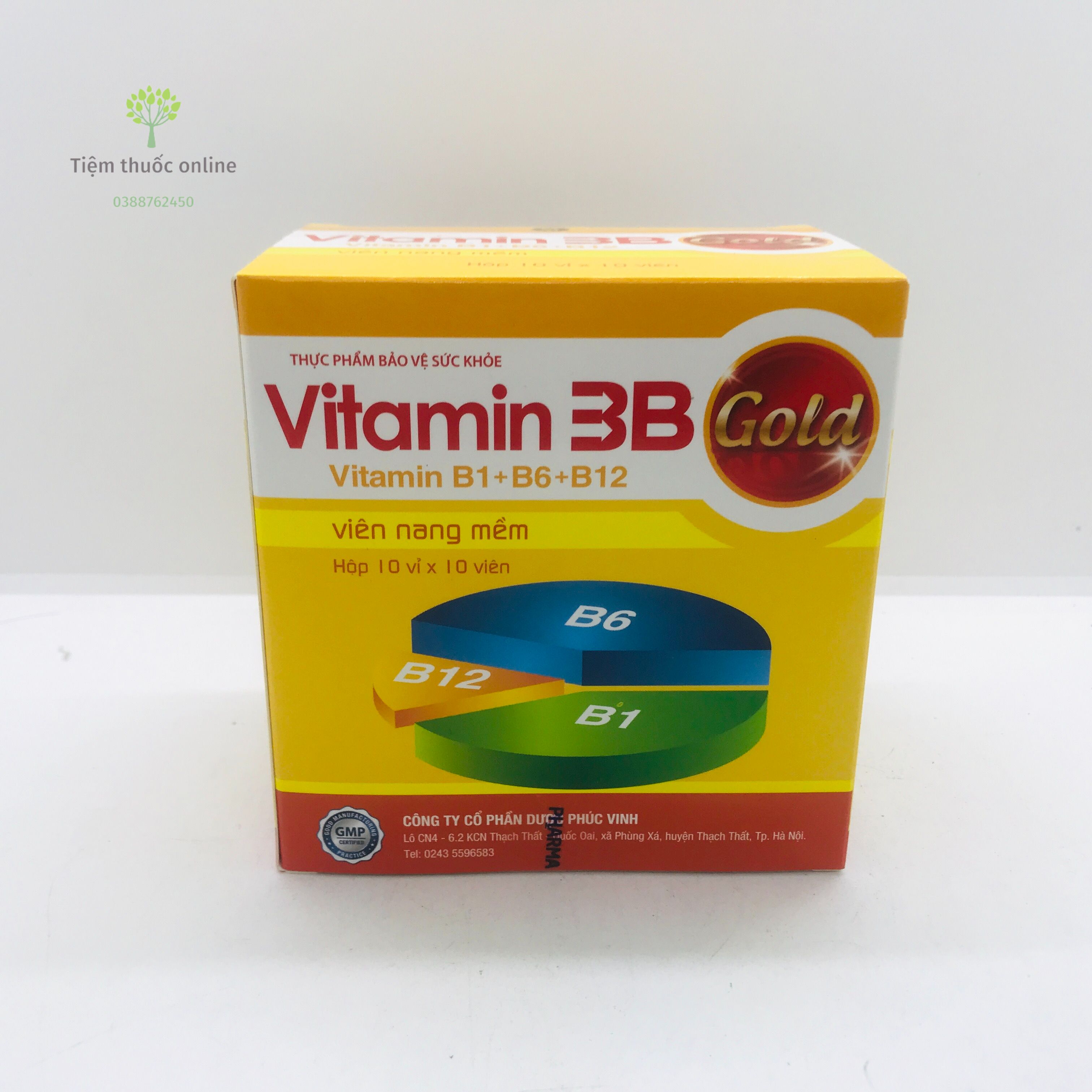 Viên nang Vitamin 3B Gold PV - Giúp bổ sung vitamin nhóm B hiệu quả
