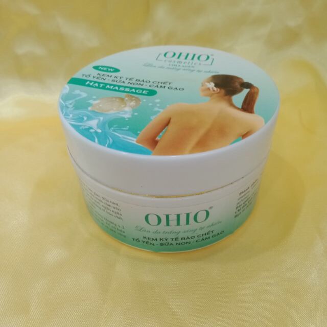 Kem kỳ tế bào chết ohio dưỡng chất tổ yến - sữa non - cám gạo150g