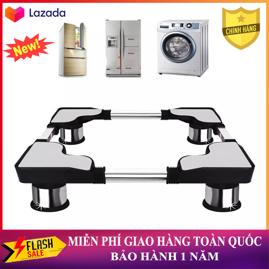 Chân Đế Tủ Lạnh Máy Giặt INOX Đa Năng Chân Kê Tủ Lạnh Máy Giặt Inox Siêu Cứng cáp Chống Rung Lắc Với Mọi Loại Máy. Bảo Hành 12 Tháng.tại Rosea CrystalMall