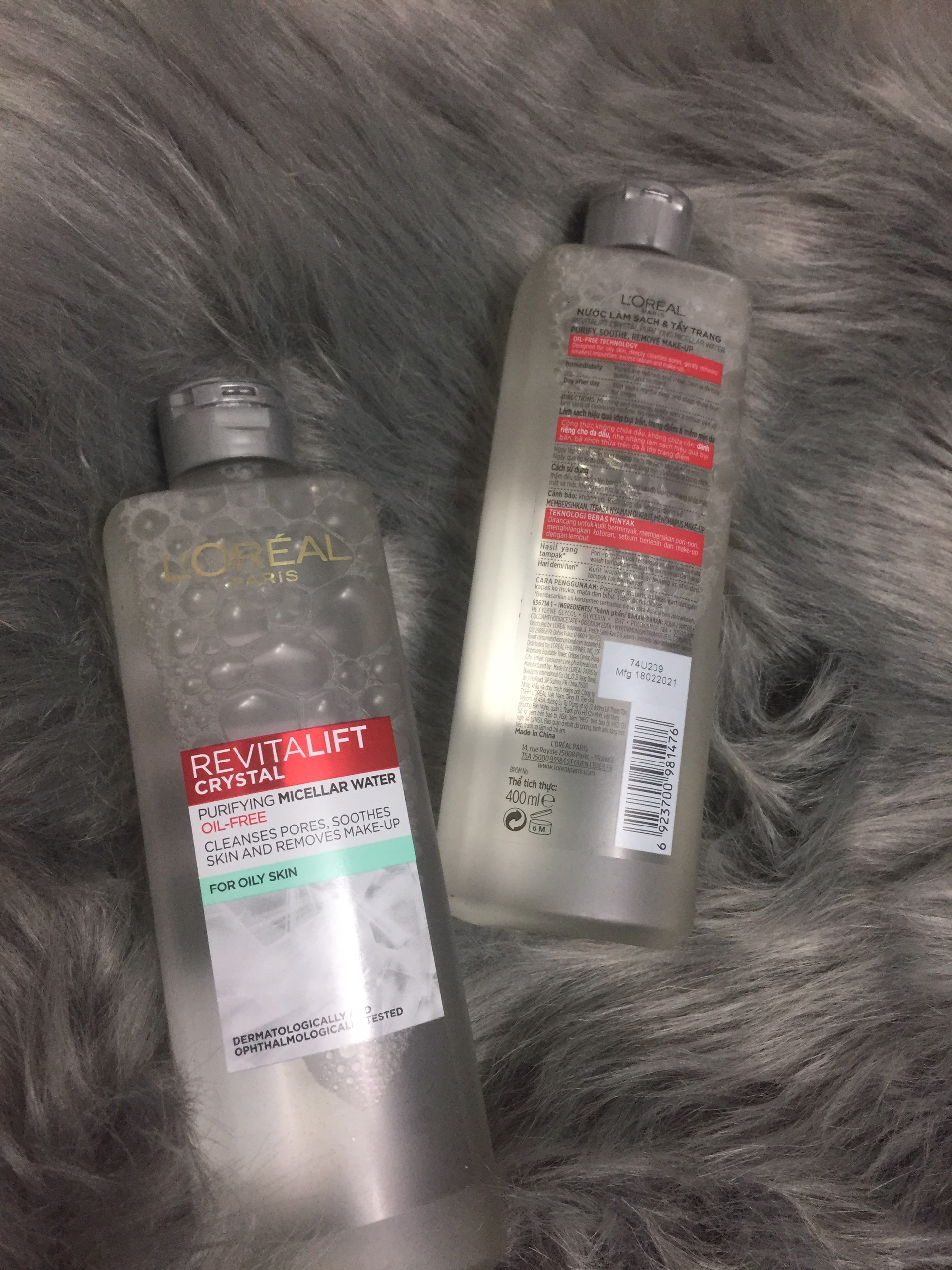 [HCM]Nước Tẩy Trang Loreal Paris dành cho da dầu 400ml