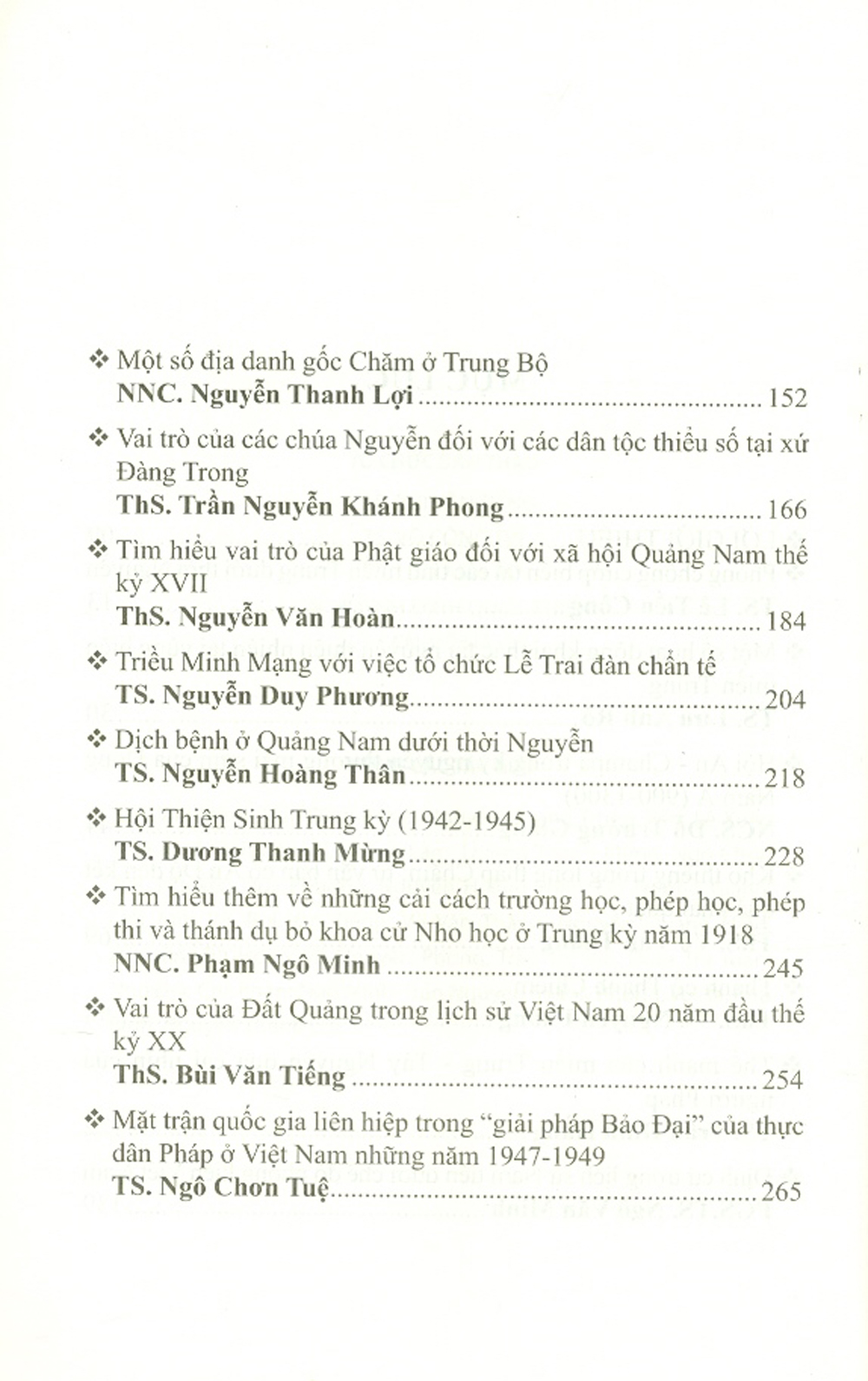 Miền Trung - Những Vấn Đề Lịch Sử