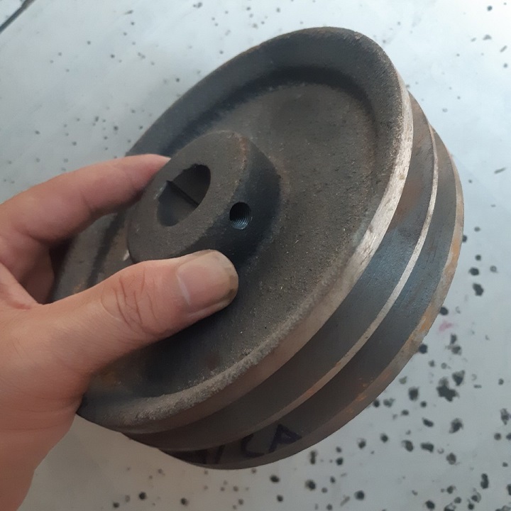 Puly kéo 12 phân cốt 28mm 2 rãnh a