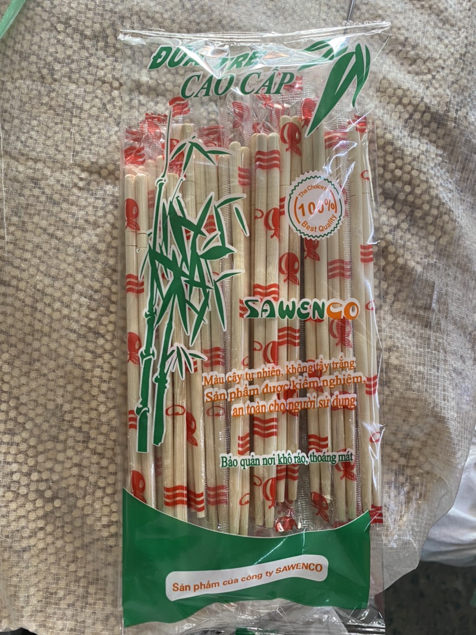 Set 50 đôi Đũa tre dùng 1 lần SAWENCO