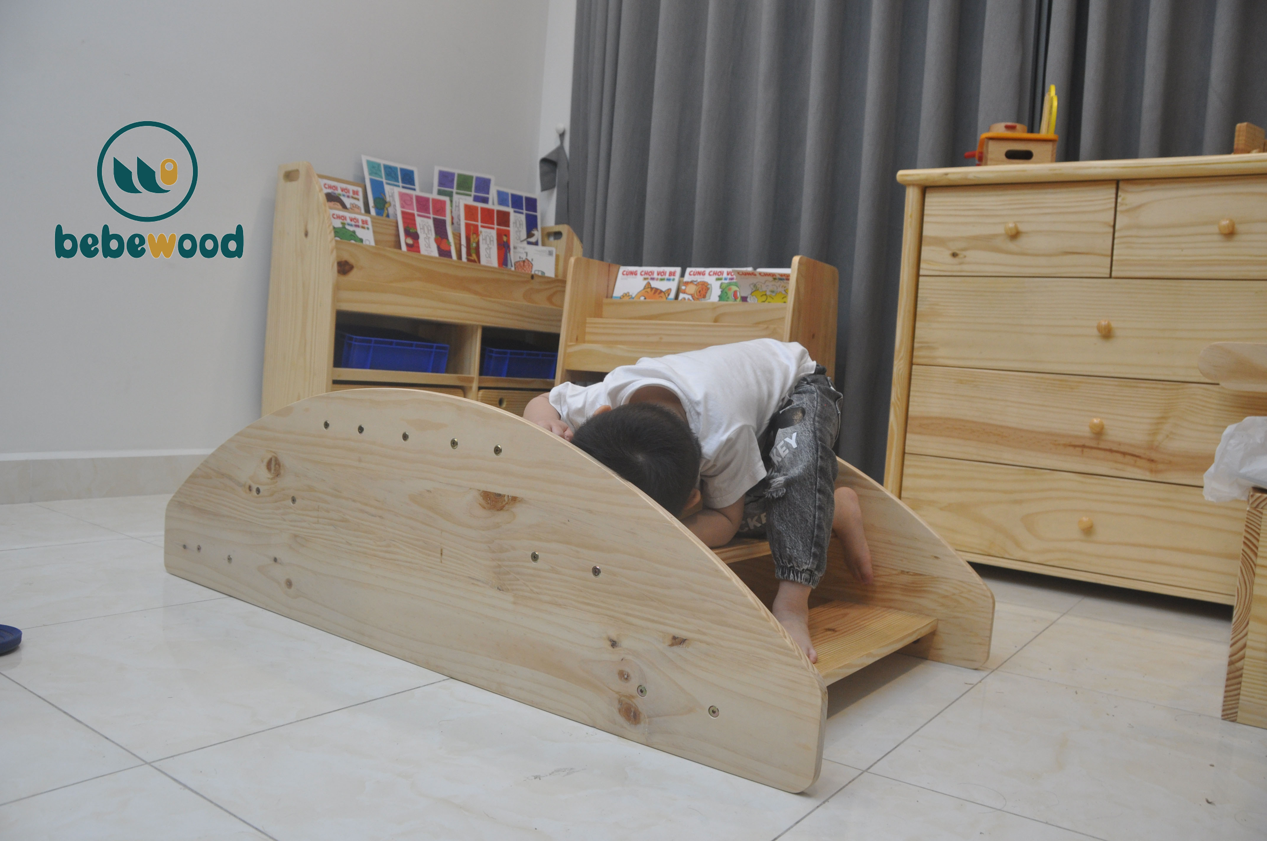 Thuyền Bập Bênh Koki Gỗ Cho Bé (Hàng đặt trước 3 ngày) - Bebewood