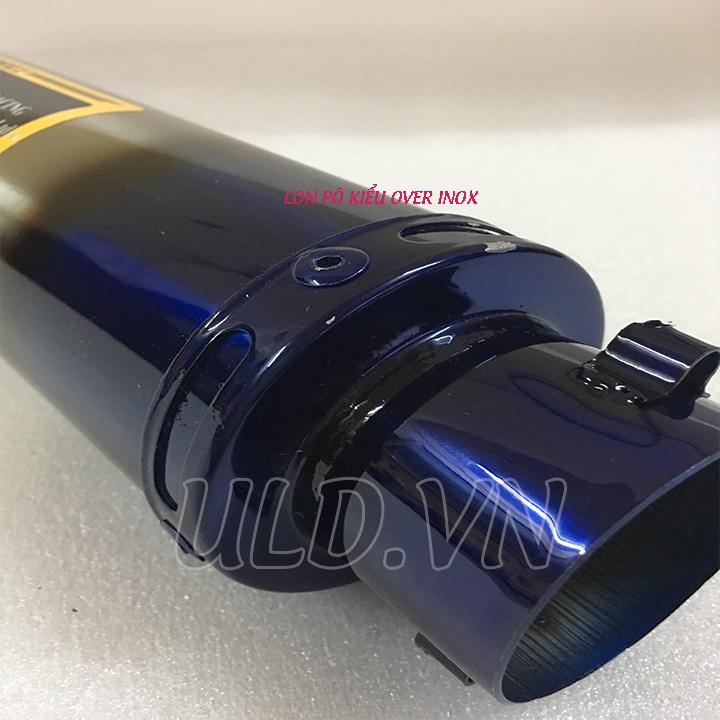 Lon pô kiểu over inox gắn nhiều dòng xe