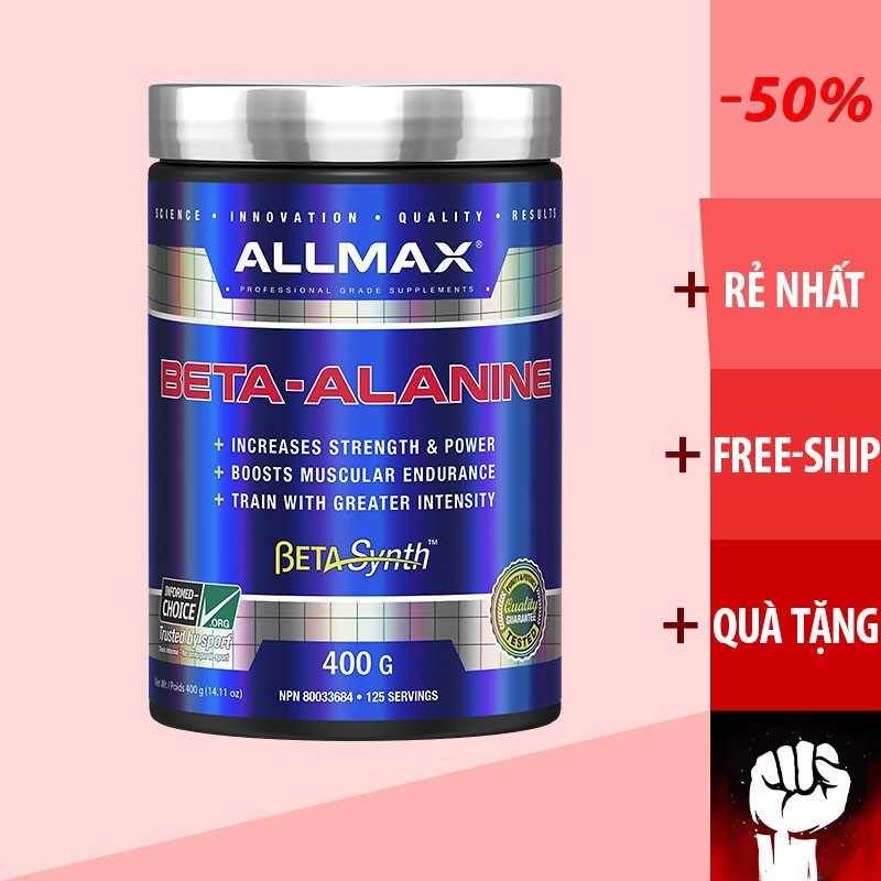 [HCM]Allmax Beta Alanine Thực Phẩm Bổ Sung  (400G) - Hàng Chính Hãng nhập khẩu