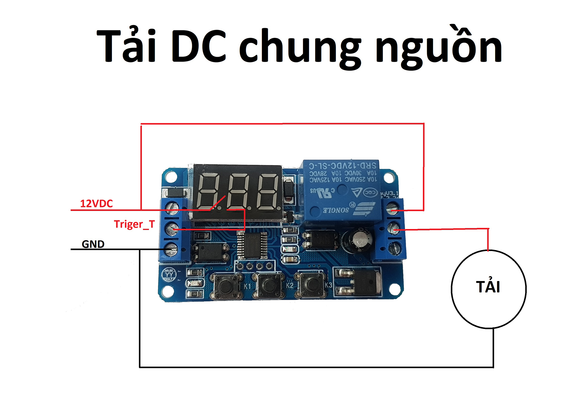 Mạch tạo trễ đóng ngắt Relay đa năng