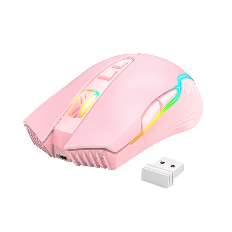 Chuột chơi game bluetooth không dây có thể sạc lại ONIKUMA CW905 màu hồng