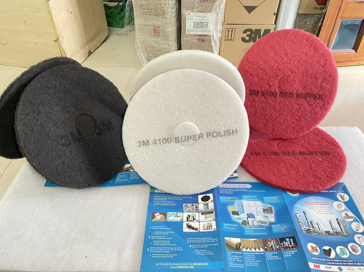 Pad Đen Chà Sàn 16'' - 3M (Mỹ)