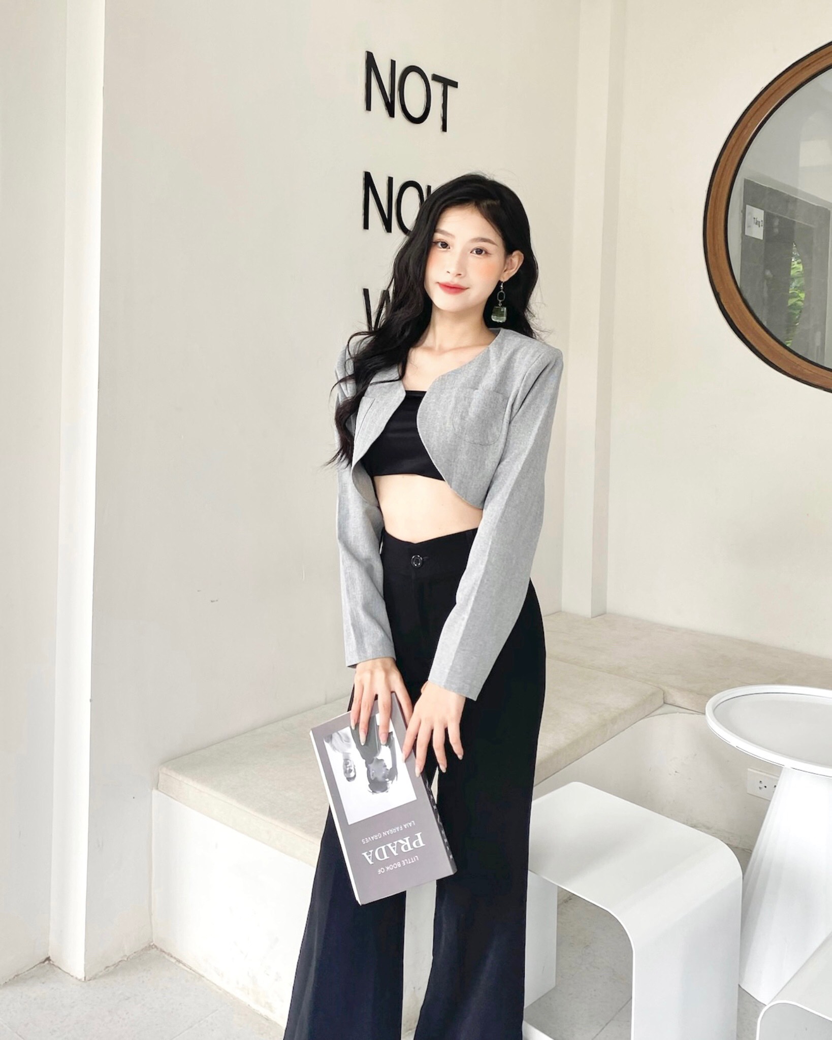 YU CHERRY | Áo Mini Tank Top Blazer YA428