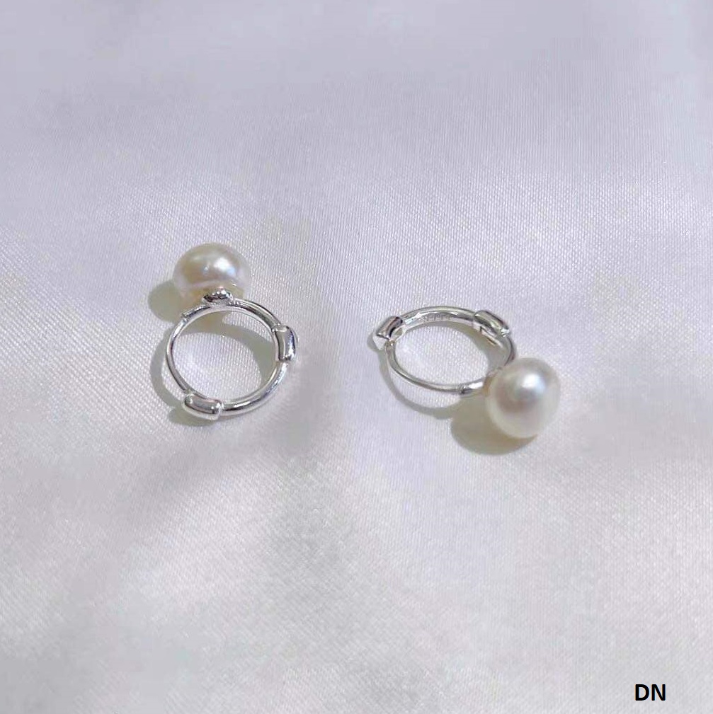 Bông tai khuyên tròn chất liệu bạc 925 MS52g