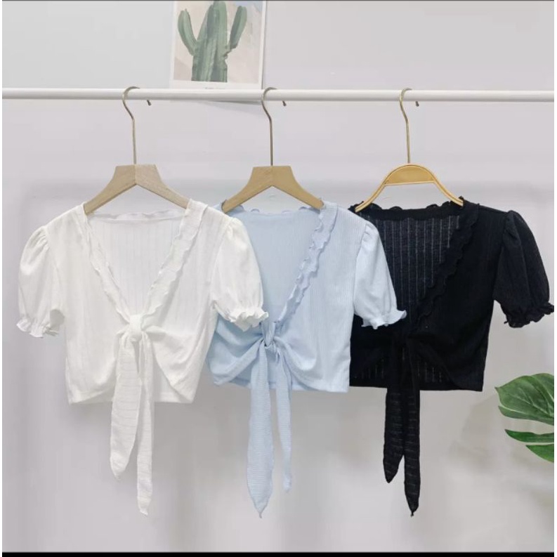 [HCM]Áo Bèo Crop Top Bèo Hở Cột Dây