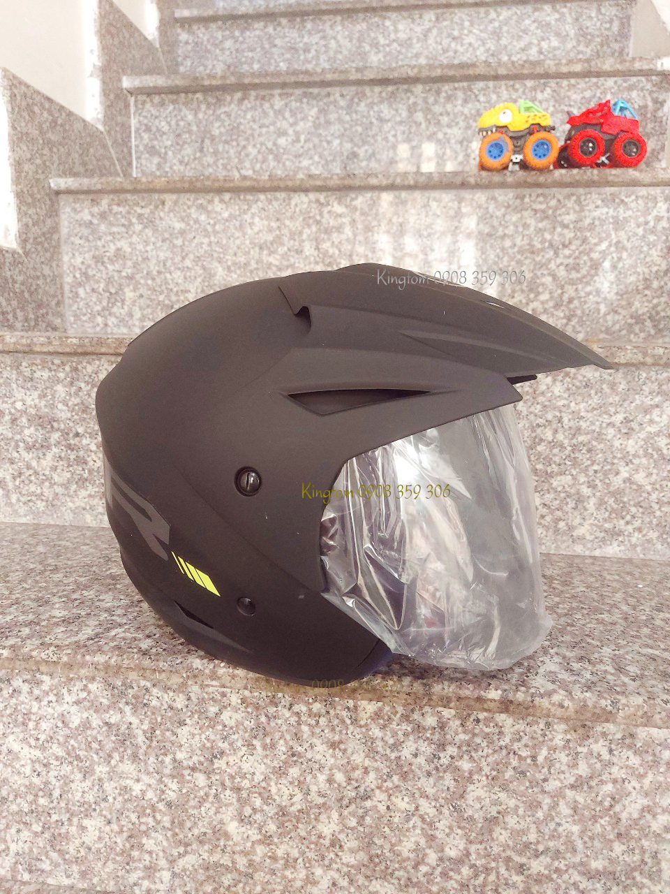 Mũ/Nón bảo hiểm YAMAHA 3/4 ĐEN NHÁM