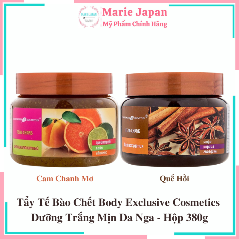 Tẩy Tế Bào Chết Body Exclusive Cosmetics Dưỡng Trắng Mịn Da Nga - Hộp 380g nhập khẩu