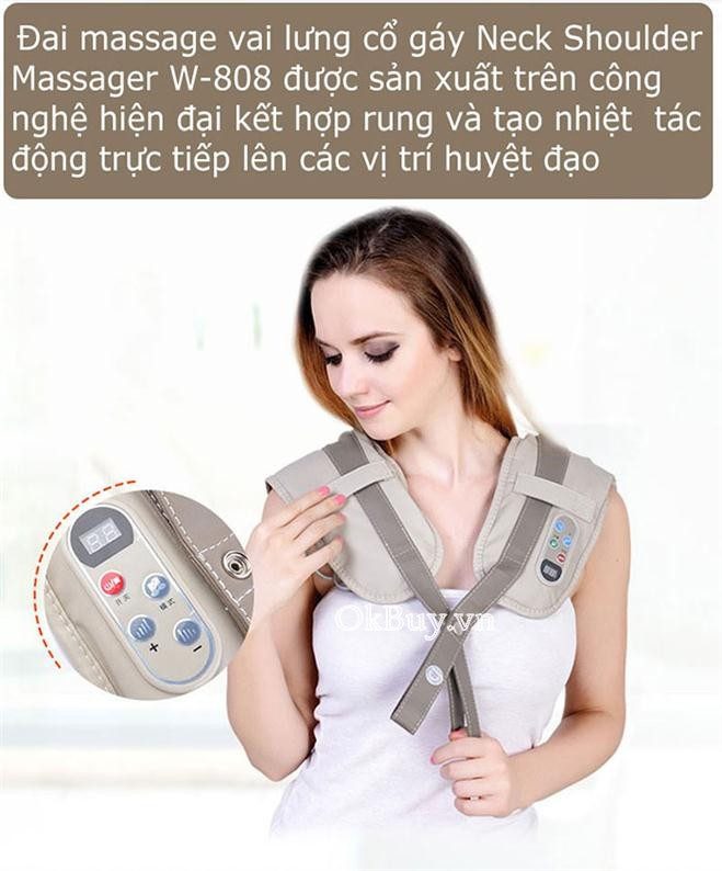 [HCM]đai massage lưng vai cổ - đai mát xa lưng vai cổ