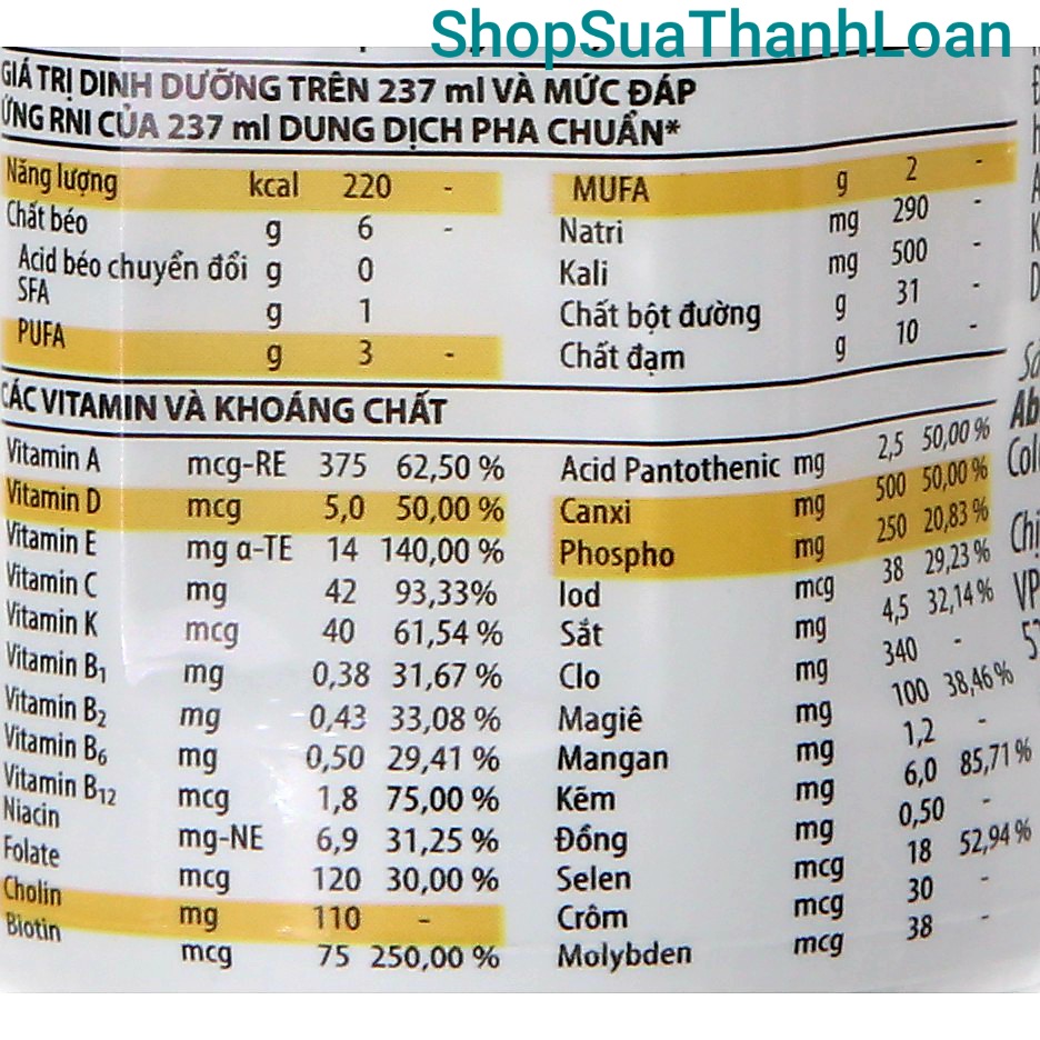 (HSD T5-2026) Lốc 6 Chai Sữa Nước Ensure Original Vani (237ml).