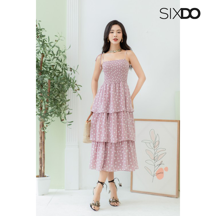 Đầm hai dây maxi chiffon SIXDO (Maxi Chiffon Dress)
