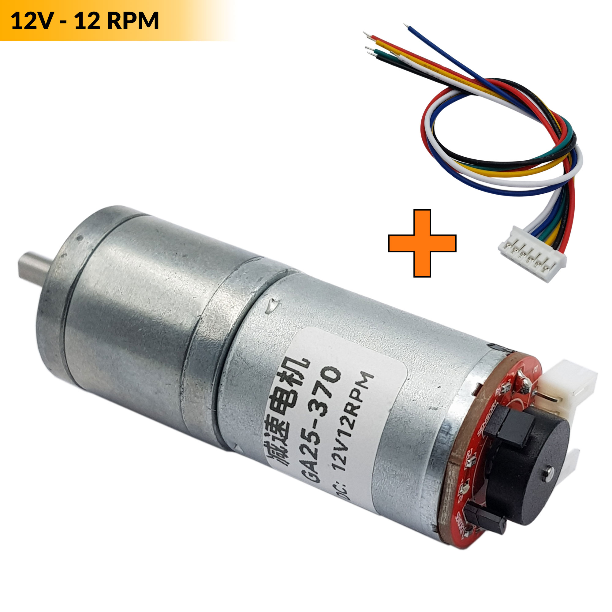 Động cơ DC giảm tốc GA25 Encoder 12RPM/ 60RPM/ 130RPM/ 190RPM/ 200RPM/ 250RPM/ 280RPM/ 400RPM/ 600RPM/ 620RPM /1360RPM
