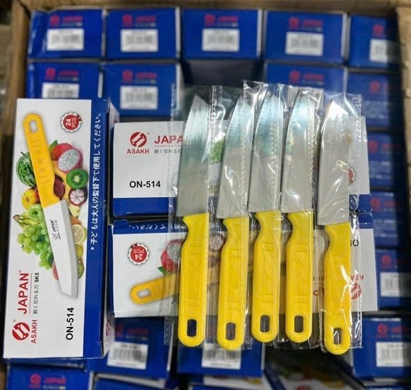 Dao thái 514 dao thái lan cán vàng mũi vuông, dao gọt trái cây rau củ quả siêu bén dieulinhshop