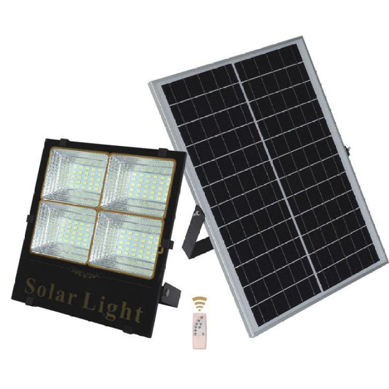 Đèn năng lượng mặt trời 200W chống nước kèm tấm pin điều khiển từ xa