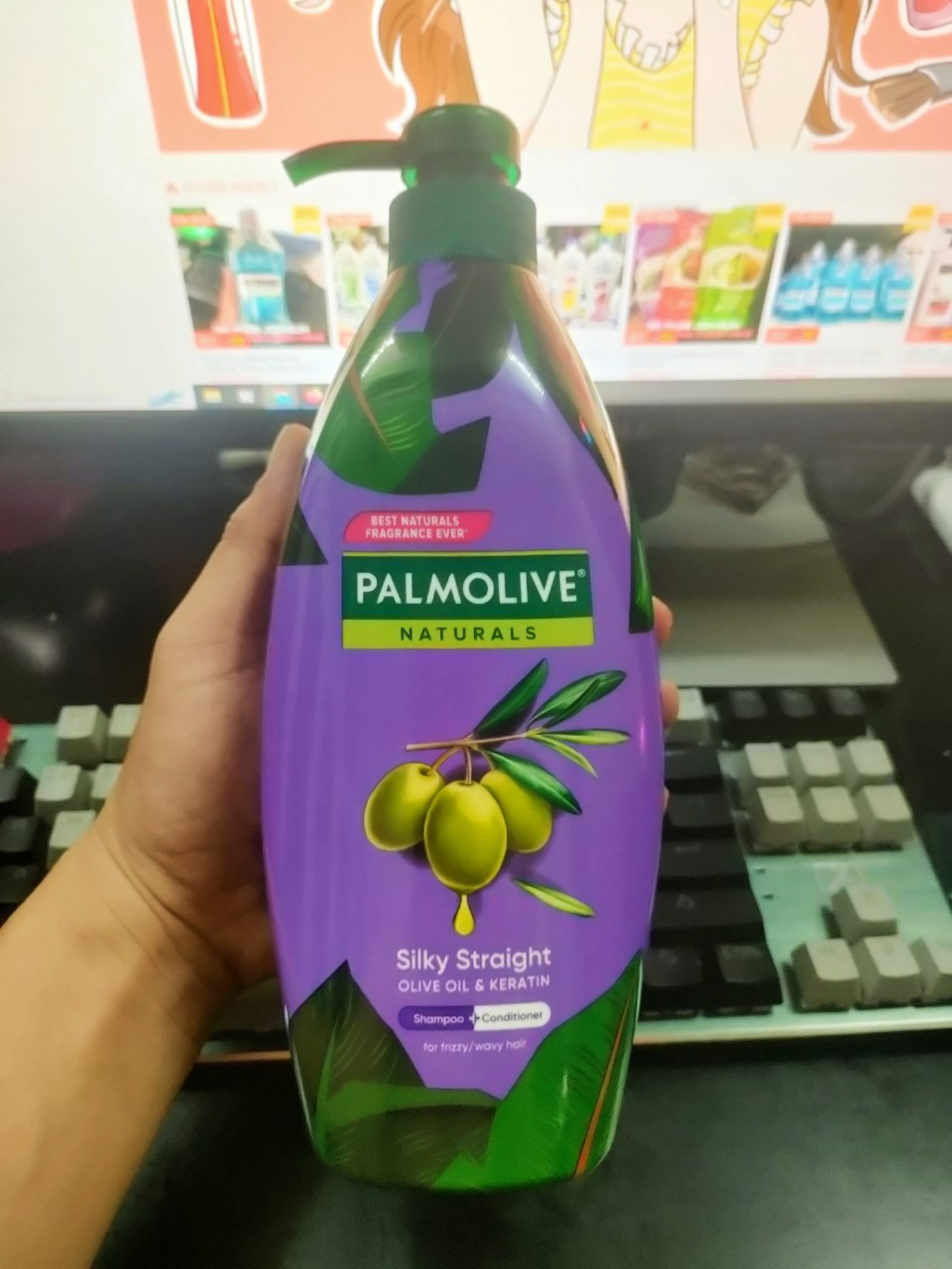 Dầu gội Palmolive Thái lan 600ml Keratin (chai màu tím)