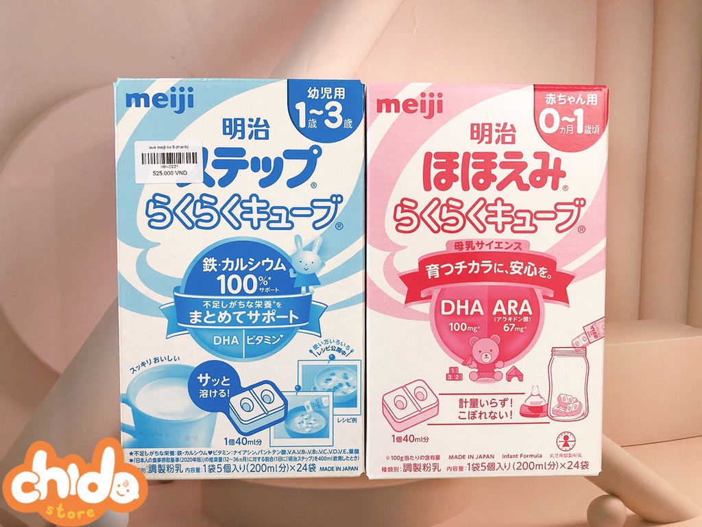 Sữa Meji thanh nội địa Nhật 0-1/1-3