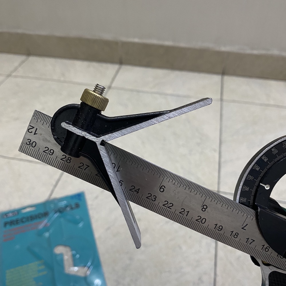 Thước đo góc thủy đa năng, thước eke đo góc cơ khí 30 cm
