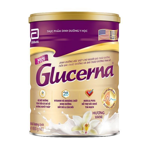 (Lon Móp nhẹ) Sữa Glucerna Hương Vani 850g (Date:.11/2024)