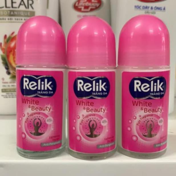 Lăn Khử Mùi Relik Trắng Da 48h Chai Lớn 50ml