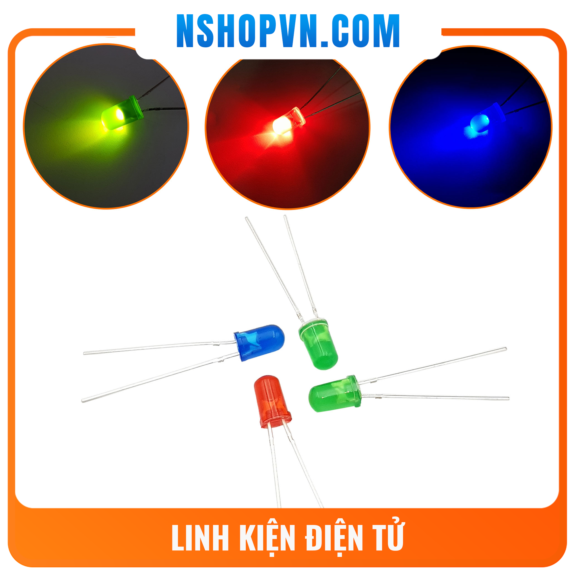 Led phủ màu 5mm (10 con)