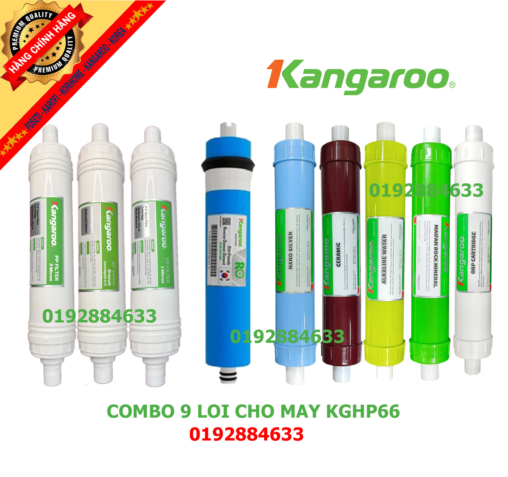 Combo 9 lõi lọc nước Kangaroo cho máy KGHP66 | Lazada.vn