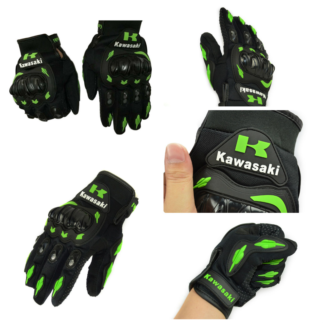 Găng tay xe máy Kawasaki dài ngón