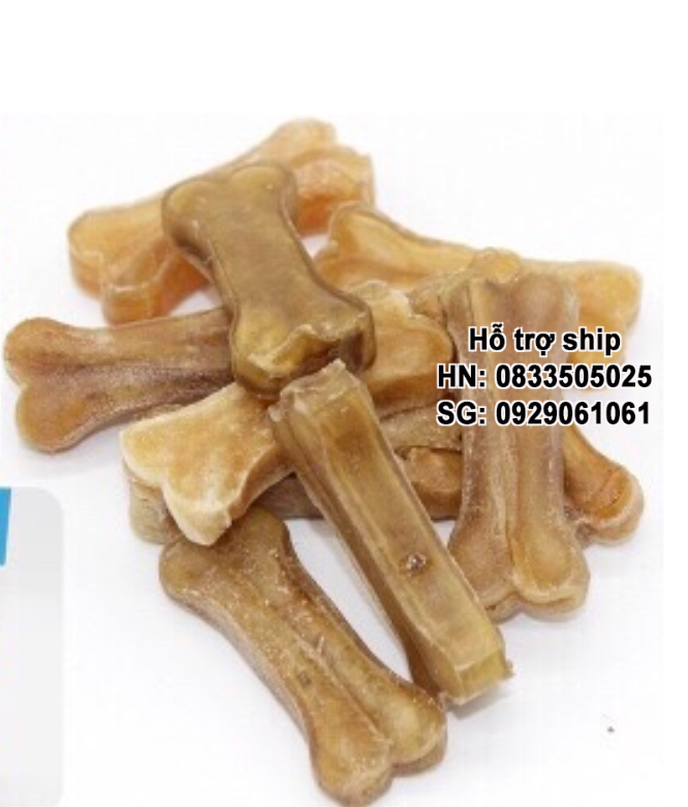 Hanpet - Túi 10 chiếc 5cm Xương da bò cao cấp dành cho chó gặm sạch răng, khử mùi hôi miệng -