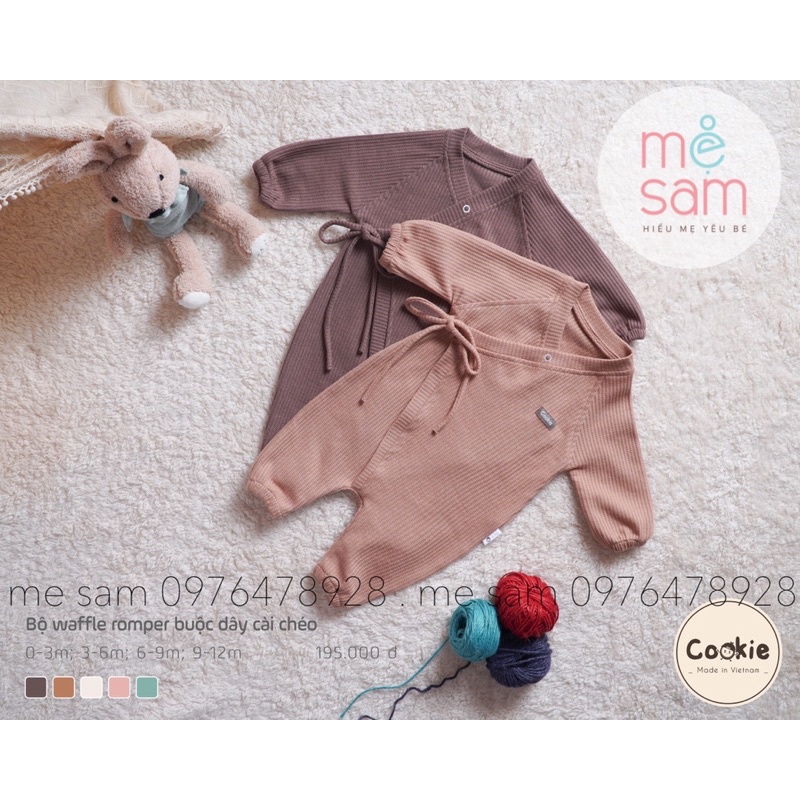 Body Buộc Dây Cài Chéo Romper Cookie