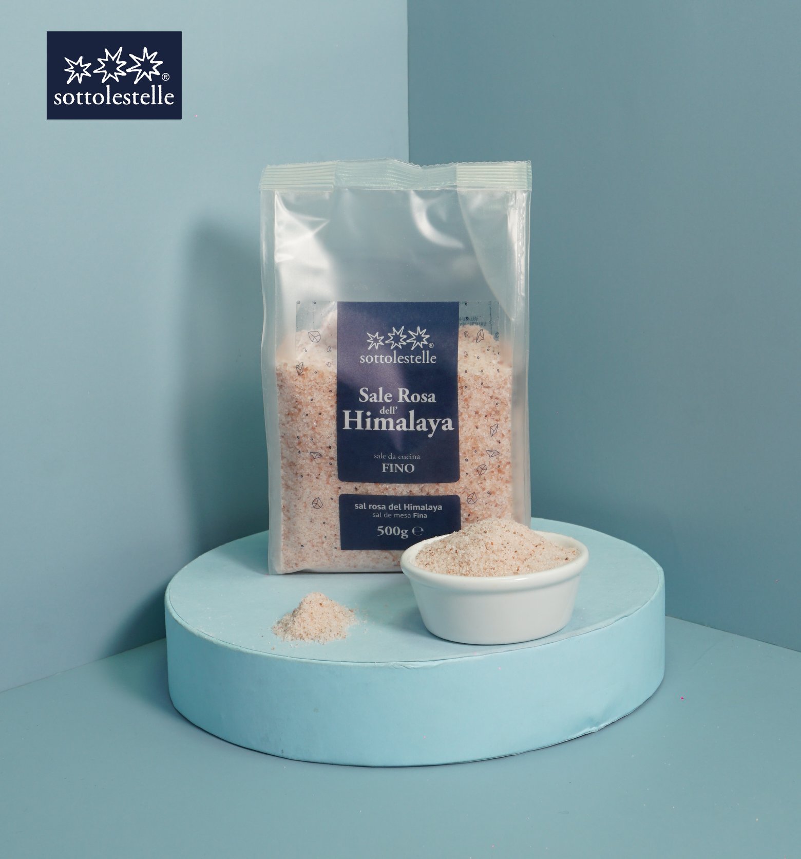 Muối hồng Himalaya (Sottolestelle Himalayan Pink Salt) - 500gr