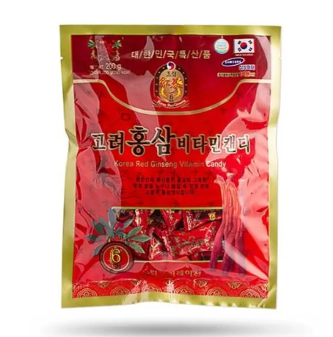 Kẹo Sâm 200g Hàn Quốc 6 Năm Tuổi 200g ( Mẫu Tiếng Hàn 100% )