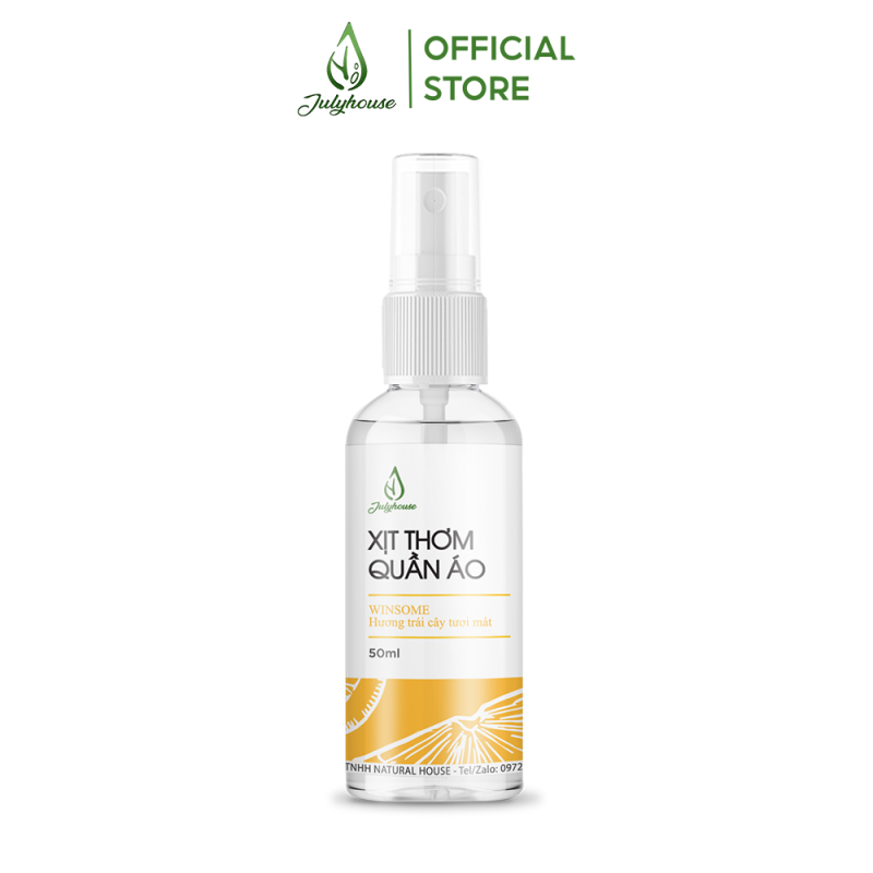 Xịt thơm quần áo Winsome 50ml hương nước hoa quyến rũ JULYHOUSE