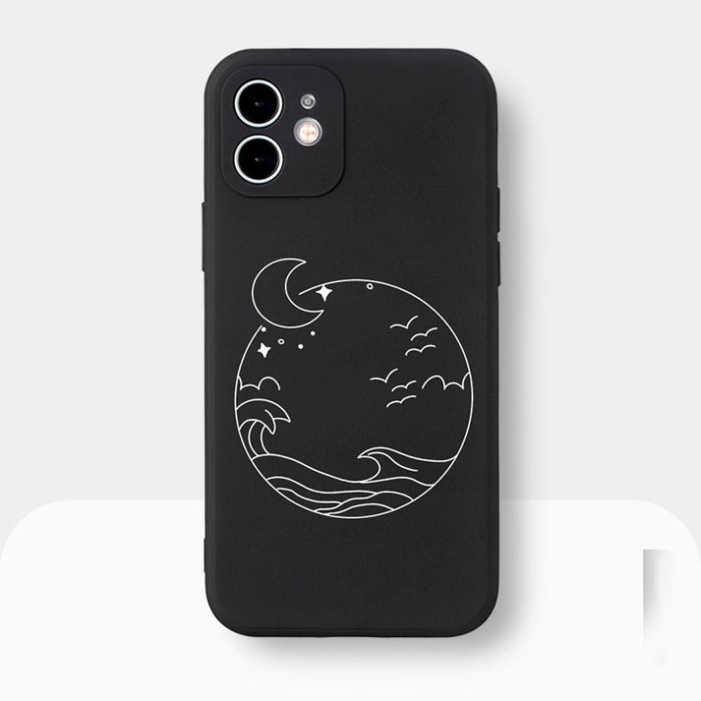 Ốp lưng iphone 7+/8 plus, x, xsmax, 11, 12, 12, 13 promax mạt trăng, mặt trời